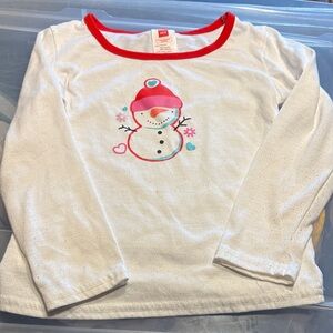 Garanimals White and Red Snowman Long Sleeve Tee